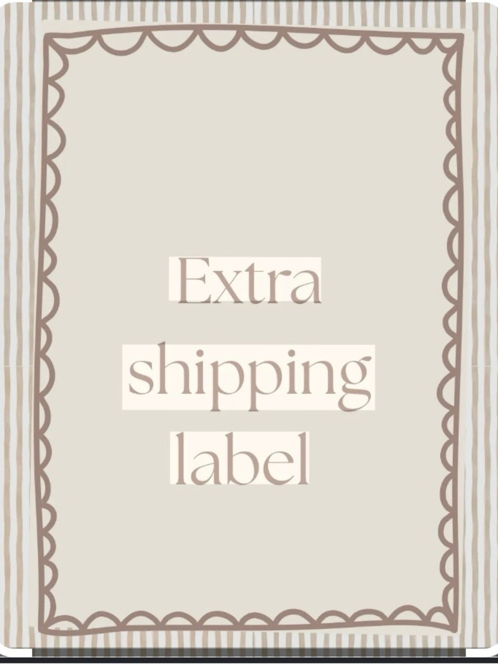 Extra Shipping Label Card - Neutral Beige